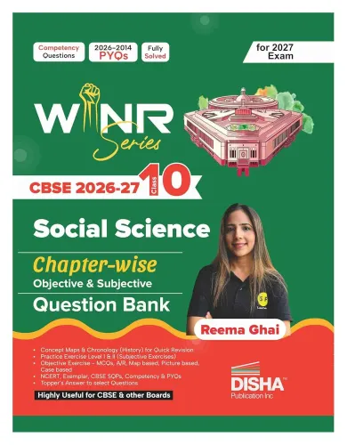 Disha WINR Series CBSE 2026-27 Class 10 Social Science Chapter-wise Objective & Subjective Question Bank | One-shot solution for 2027 Exam | NCERT, Exemplar, SQP, Competency & PYQs | Fully Solved
