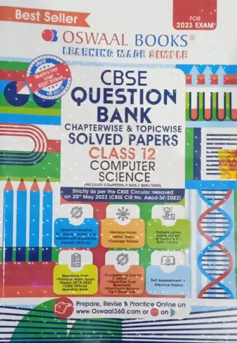 CBSE QUESTION BANK CHAPTERWISE & TOPICWISE SOLVED PAPERS CLASS 12 COMPUTER SCIENCE