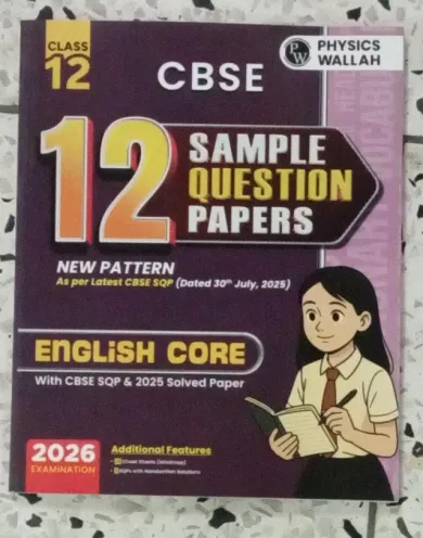 Cbse Sample Question Papers English Core-12 {2026}