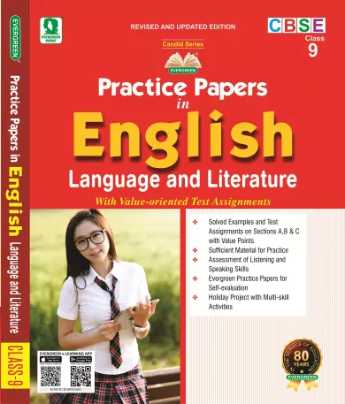 Evergreen CBSE Practice Paper in English Language & Litrature with Worksheets: For Examinations (CLASS 9)