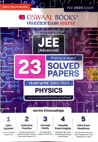 JEE (Advance) 23 Year Wise Solved Papers Physics (2025)