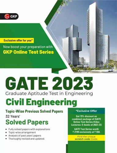 GATE 2023 : Civil Engineering - 32 Years' Topic Wise Previous Solved Papers 
