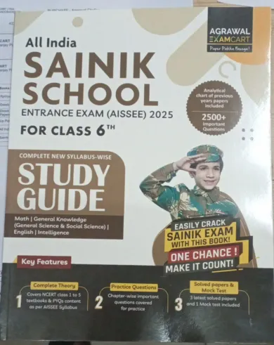 Sainik School Study Guide-6 Hindi  Latest Edition 2024