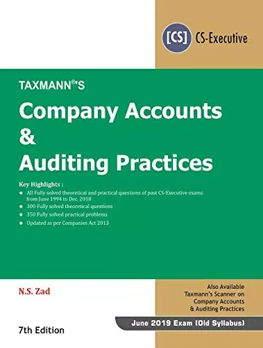 Company Accounts & Auditing Practices by N.S Zad