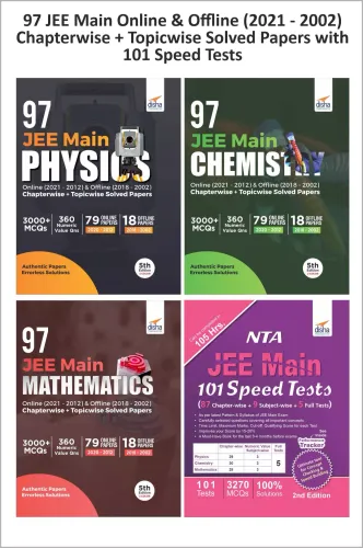 97 JEE Main Online & Offline (2021 - 2002) Chapterwise + Topicwise Solved Papers with 101 Speed Tests