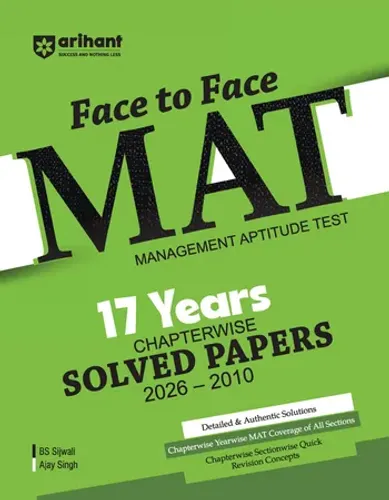 Face to Face MAT 17 Years Chapterwise Topicwise Solved Papers (2026-2010) | with Detailed Solutions & Trend Analysis