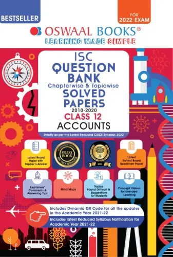 Oswaal ISC Question Bank Class 12 Accounts Book Chapterwise & Topicwise (Reduced Syllabus) (For 2022 Exam)