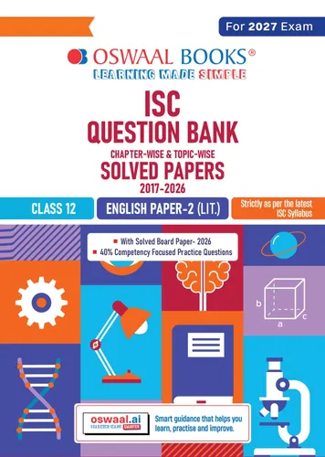 Class 12 ISC English Paper 2 Literature Question Bank (2017-2026)| Chapter-wise & Topic-wise with Competency Based Questions |For 2027 Exam | With Solved 2026 Board Paper | Self-Assessment Papers