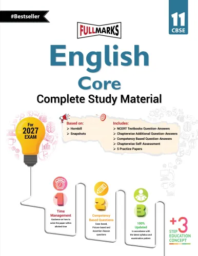 Full Marks English Core Complete Study Material Class 11 | Based on Hornbill, Snapshots | Includes Chapterwise Summary, Solved Q/A, Practice Papers and More