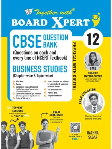 Together with Board Xpert CBSE Question Bank Class 12 Business Studies 2026-27 | Physical with Digital | Exclusive QR for Extra Mock Drills & Self-Evaluation Tests | PYQs & Competency-Based Questions (CBSE)