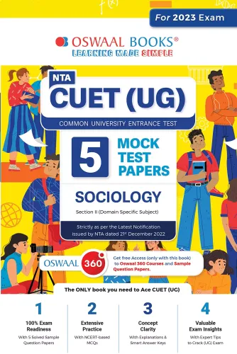 Nta Cuet (ug) 10 Mock Test Sample Question Papers Sociology -2023