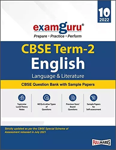 Examguru English Language & Literature CBSE Question Bank With Sample Papers Term 2 Class 10 for 2022 Examination
