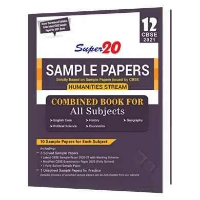 Super20 Sample Paper Combo Class-12 (Term 2 2022) (History,Political Science,Geography,Economics)