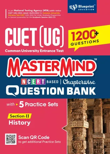 Master Mind CUET (UG) 2022 Chapterwise Question Bank for History (Section -II)1200+ Fully Solved Chapterwise Practice MCQs Based on CUET 2022 Syllabus (Common University Entrance Test Under Graduate)