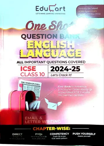 One Shot ICSE Question Bank English language-10 (2024-25 )