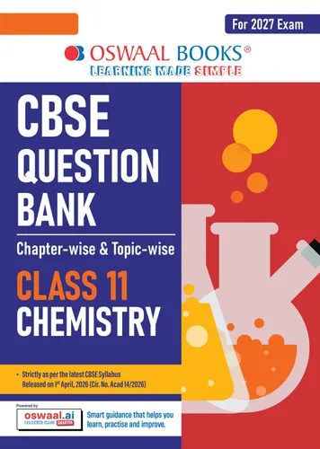 CBSE Class 11 Chemistry Question Bank | Chapter & Topic-wise Solved Papers (2017-2026) | Based on Latest Syllabus (April 2026) | Includes 2026 Papers | | For 2027 Exam