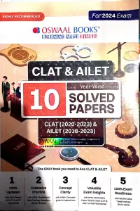 Clat & Ailet Year Wise 10 Solved Papers (2023-2024)