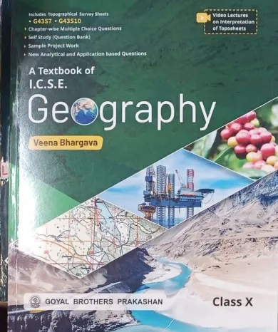 A Text Book Of Icse Geography for class 10 Latest Edition 2024