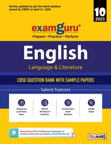 Examguru English Language & Literature CBSE Question Bank with Sample Papers for Class 10 for 2023 Exam (Cover Theory and MCQs)