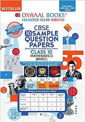 Oswaal CBSE Sample Question Papers Class 10 Mathematics Basic Book (For Term I Nov-Dec 2021 Exam)