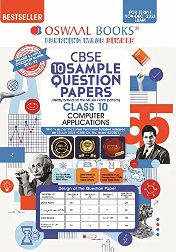 Oswaal CBSE Sample Question Papers Class 10 Computer Application Book (For Term I Nov-Dec 2021 Exam)