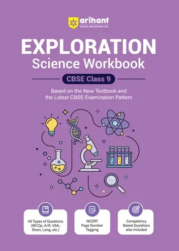 Exploration Science Workbook for CBSE Class 9 | All Types of Questions - MCQs, CBQs, A/R, Very Short, Short & Long | NCERT Page Tagging | Based on New NCERT Textbook & Latest CBSE Pattern