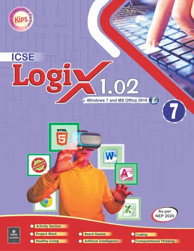 Icse Logix 1.02 for class 7 (window-7 & Office-2010) Latest Edition 2024