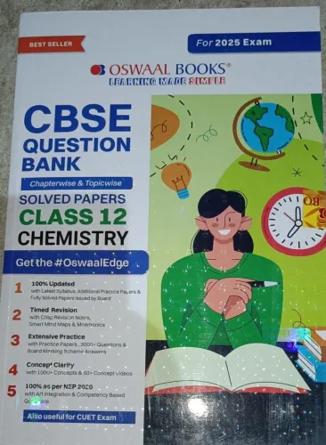 Cbse Question Bank Solved Papers Chemistry-12(2024-2025) Latest Edition