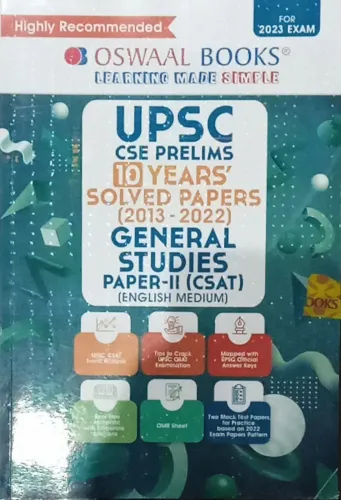 Upsc Cse Prelims 10 Years Solved Papers (2013-2022) General Studies Paper-2(e)