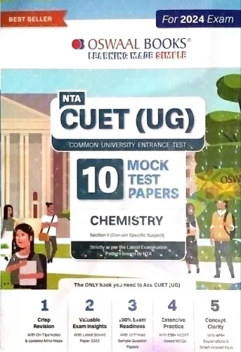 Nta Cuet ( Ug ) 10 Mock Test Papers Chemistry(2023-2024)