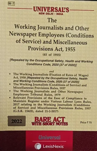 Working Journalits And Other Newspaper Employees And Miscellaneous Provisions Act 1955