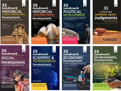 280 Landmark Historical, Political, Social, Economic, Environmental & Scientific Developments for UPSC & State PSC Civil Services Prelim & Main Exams-Set of 8 books