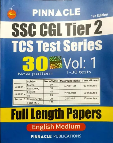 Ssc Cgl Tier-2 Tcs Test Series 30 New Pattern Vol-1(E)