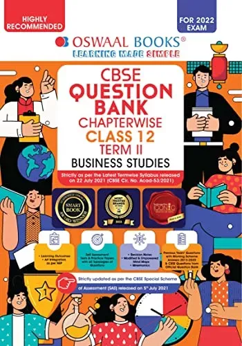 Oswaal CBSE Question Bank Chapterwise For Term-II, Class 12, Business Studies (For 2022 Exam)