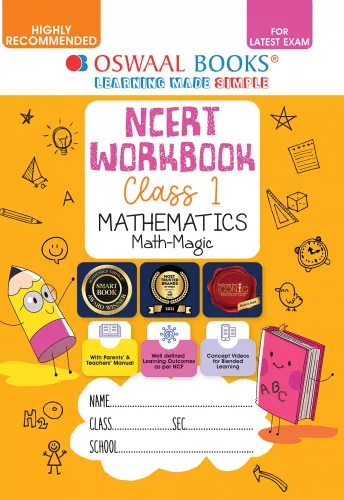 Oswaal NCERT Workbook Mathematics (Math Magic), Class 1 (Black & White) (For Latest Exam)