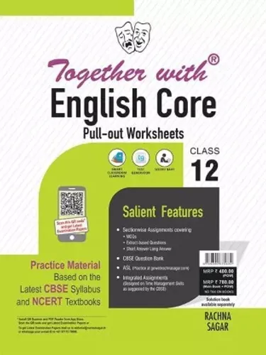 Together with English Core Pullout Worksheets Practice Material for Class 12