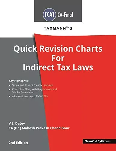 Quick Revision Charts For Indirect Tax Laws - New/Old Syllabus