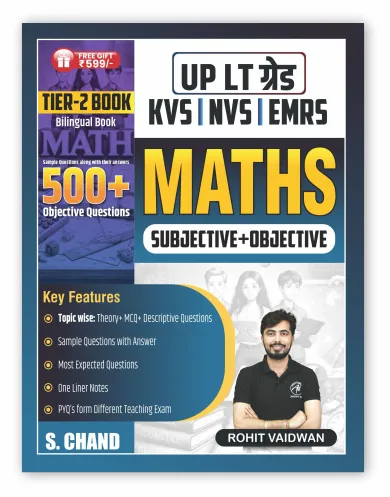 Maths (Subjective + Objective) Tier 2 for UP LT Grade KVS/NVS/EMRS | 500+ Objective Questions (Bilingual Edition) (9789373596150) - Rohit Vaidwan