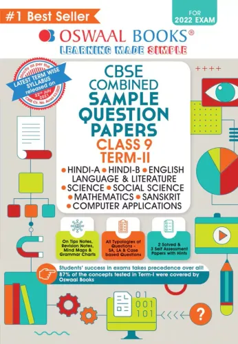 Oswaal CBSE Term 2 Hindi-A, Hindi-B, English, Science, Social Science, Mathematics, Sanskrit, Computer Applications Combined Class 9 Sample Question Papers Book (For Term-2 2022 Exam)