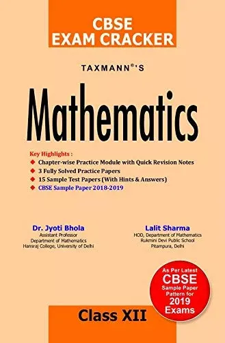 Mathematics - As per Latest CBSE Sample paper Pattern for 2019 Exams