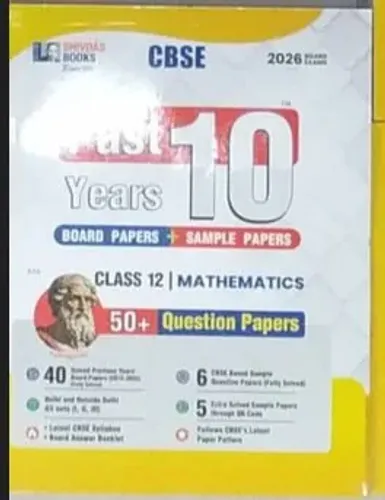 Cbse Past 10 Years Question Papers Mathematics-12
