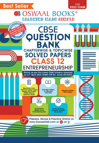 Oswaal CBSE Chapterwise & Topicwise Question Bank Class 12 Entrepreneurship Book (For 2022-23 Exam)