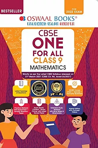 Oswaal CBSE One for All, Mathematics (Standard), Class 9 (For 2022 Exam)