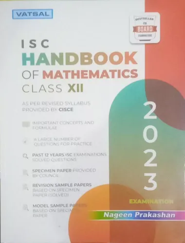Isc Handbook Of Mathematics Class  -12 (2023)