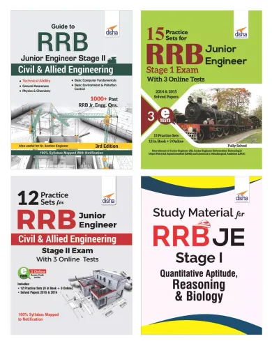 RRB Junior Engineer Study Package for Stage I & II Civil & Allied Engineering-set of 4 books