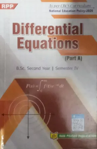 Differential Equations Part -a (b.sc. 2nd Year , Sem. 4 )