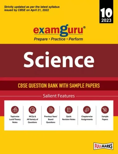 Examguru Science CBSE Question Bank with Sample Papers for Class 10 for 2023 Exam (Cover Theory and MCQs)