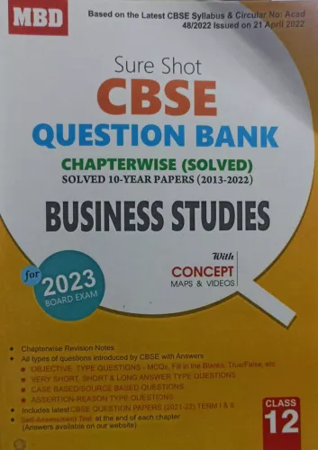 Sure Shot Cbse Qestion Bank C.w. Business Studies-12