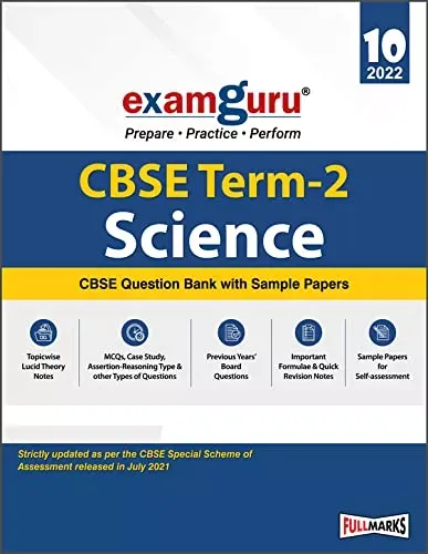 Examguru Science CBSE Question Bank With Sample Papers Term 2 Class 10 for 2022 Examination