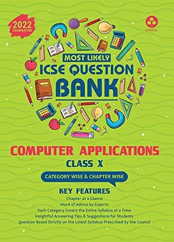 Most Likely Question Bank - Computer Applications: ICSE Class 10 for 2022 Examination